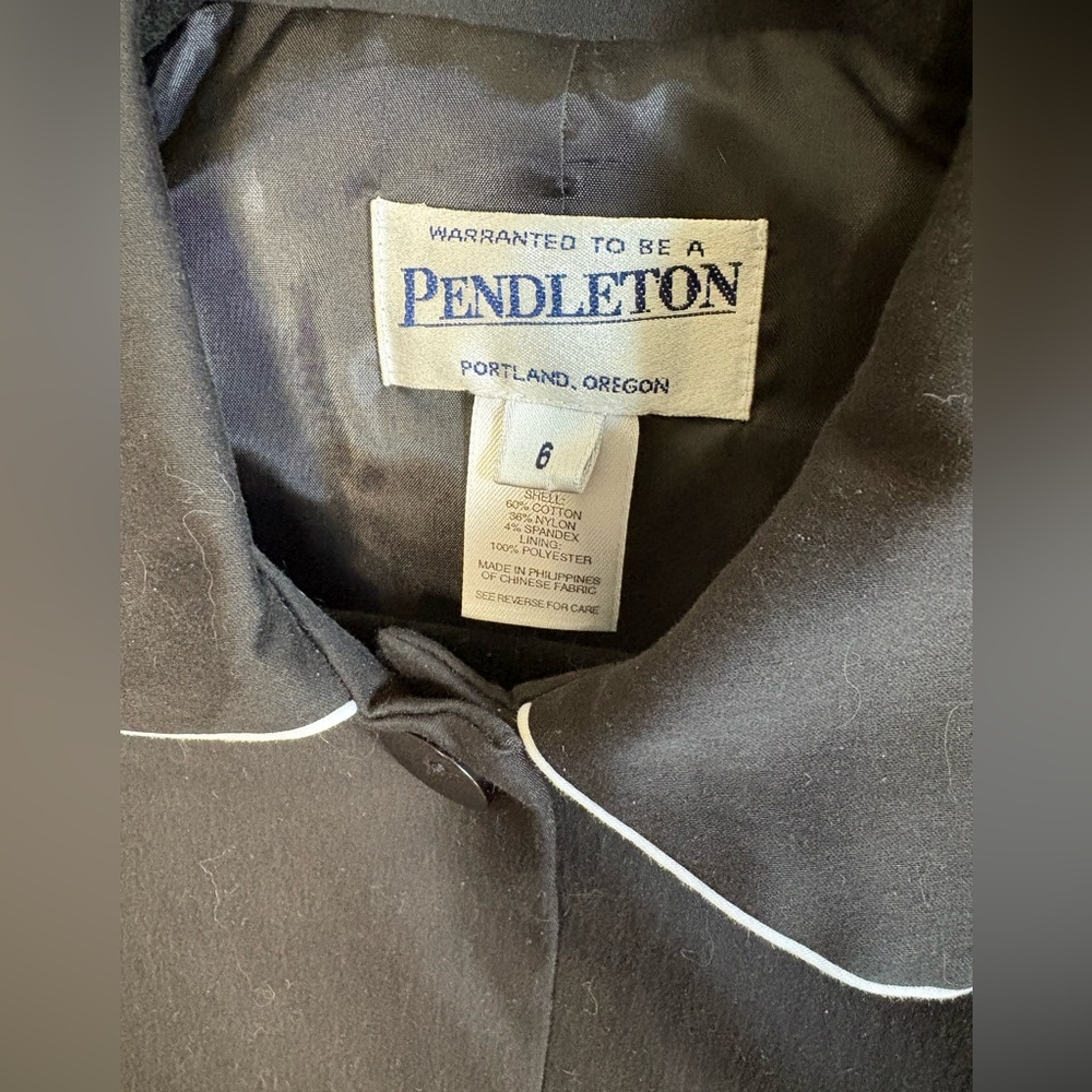 Never Worn! Pendleton Blazer Jacket White Piping … - image 2